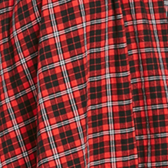 ♠ Plus Size Goth Punk Lace Up Plaid Dress ♠ - Picture 6 of 8